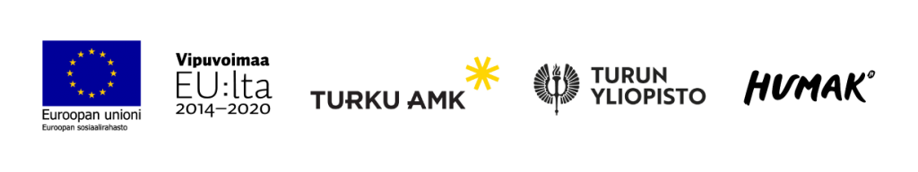 Logoja: ESR, vipuvoimaa EU:lta, Turku AMK, Turun yliopisto, Humak.