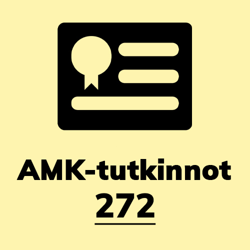 AMK-tutkintoja suoritettiin vuonna 2021 272 kappaletta.